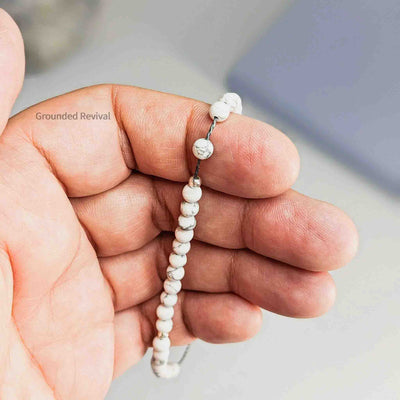 Howlite Tassel Tasbih Bracelet | Women's Misbaha - 33 Beads, 4mm