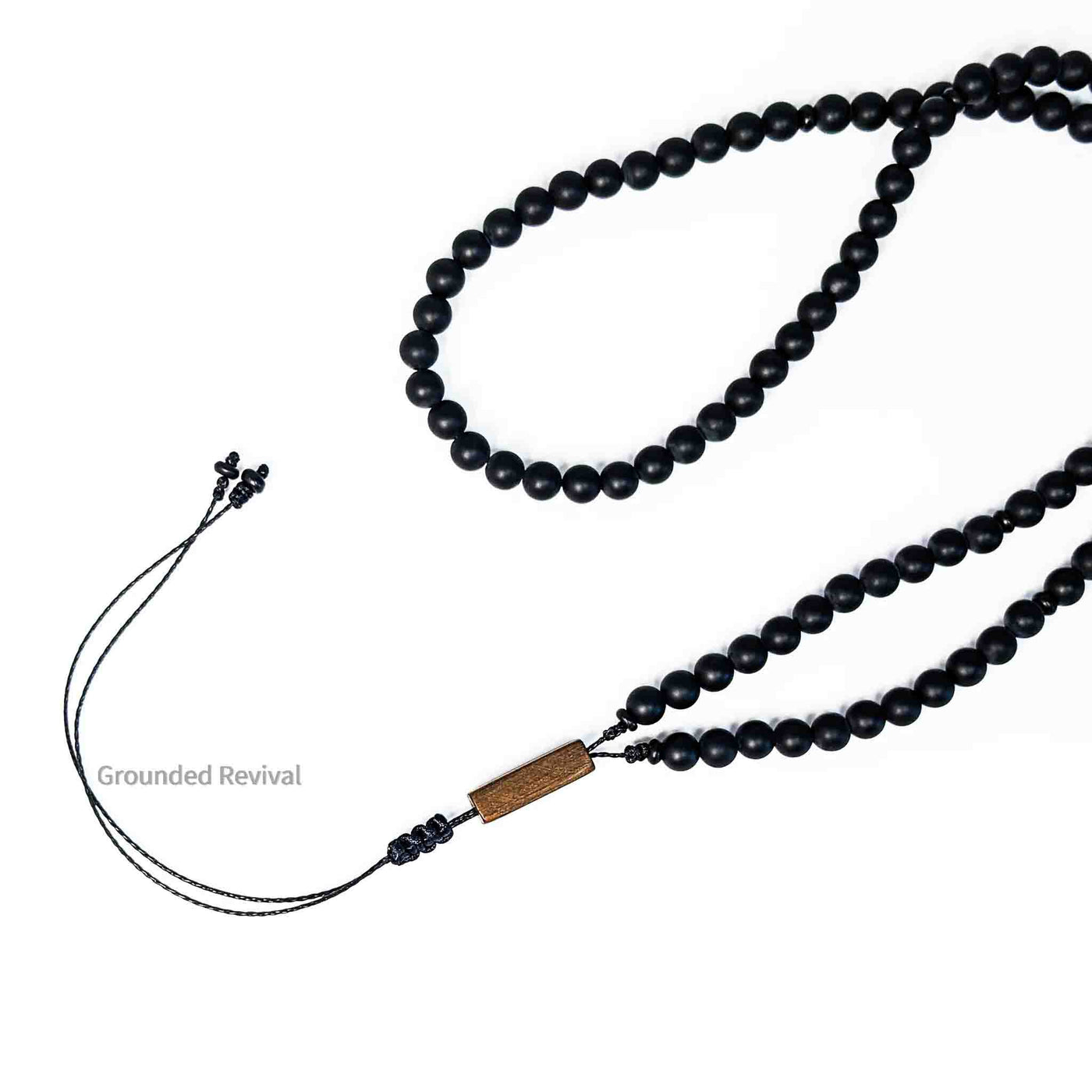 Black Onyx Tasbih Bracelet | Men's Misbaha Wrap - 99 Beads, 6mm