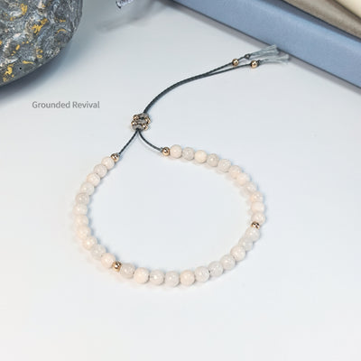 Milky Quartz Tassel Tasbih Bracelet | Women's Misbaha - 33 Beads, 4mm
