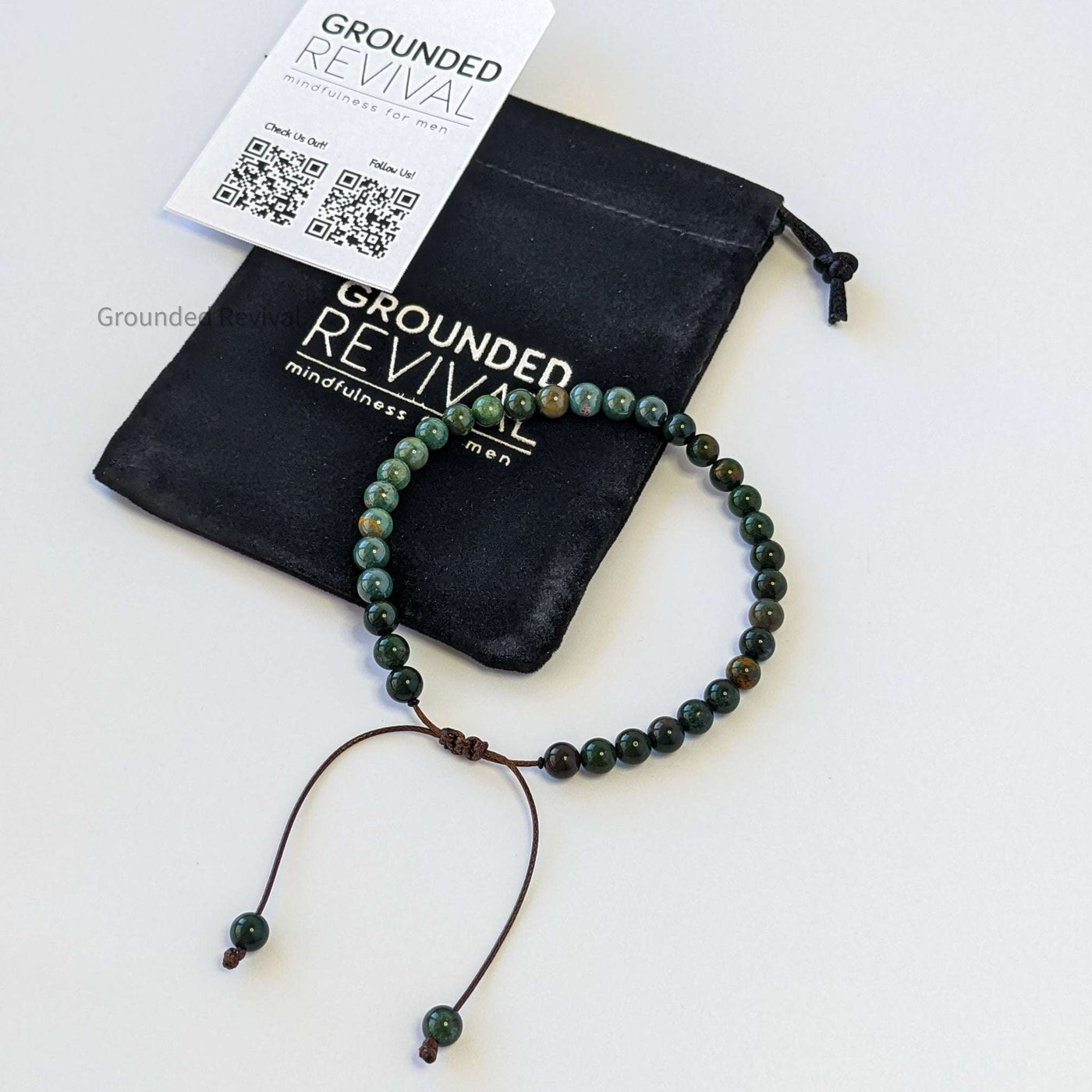 Green Bloodstone Tasbih Bracelet | Men's Misbaha - 33 Beads, 5.5mm