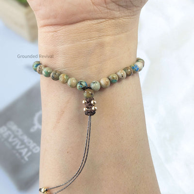 Chrysocolla Tasbih Bracelet | Women's Dhikr Beads - 33 Beads, 6mm