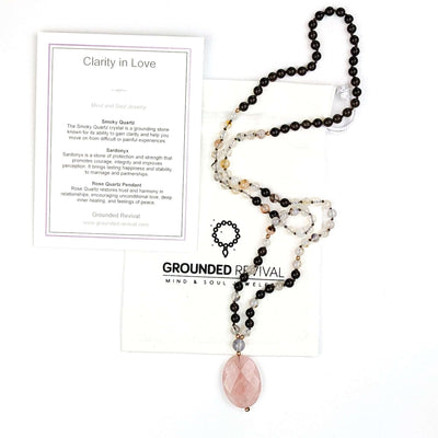 Sardonyx Rose Quartz Tasbih, islamic_prayer_beads - Grounded Revival