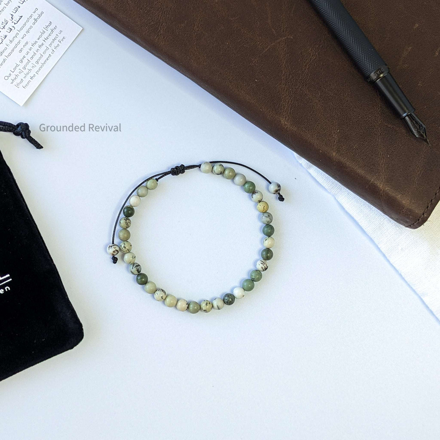 Green Jasper Tasbih Bracelet | Men's Misbaha - 33 Beads, 5.5mm