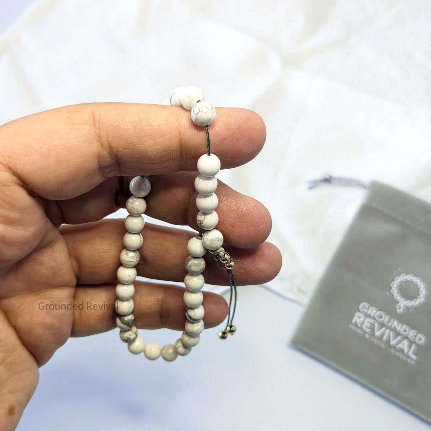 Howlite Tasbih Bracelet | Women's Dhikr Beads - 33 Beads, 6mm