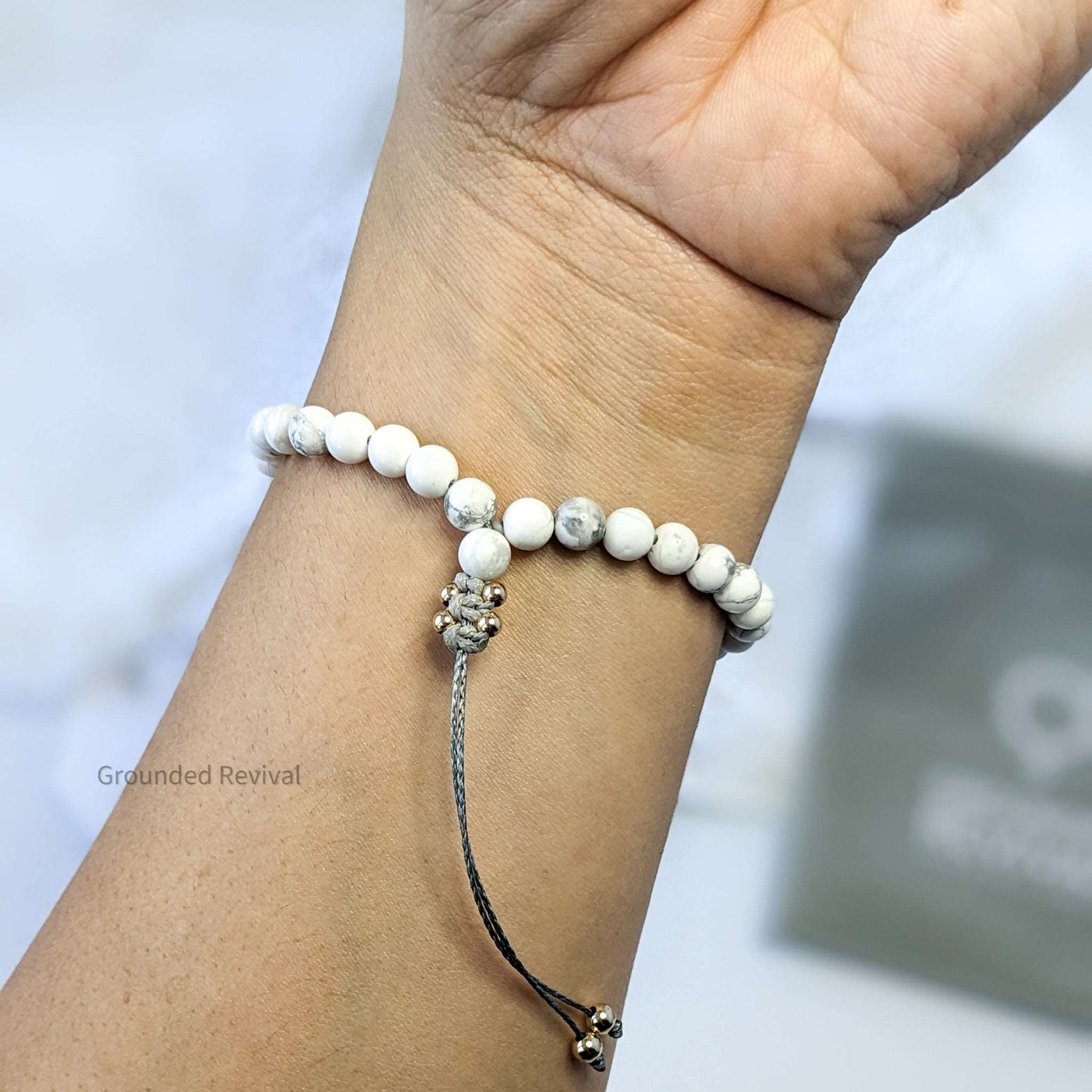 Howlite Tasbih Bracelet | Women's Dhikr Beads - 33 Beads, 6mm