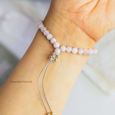 Kunzite Tasbih Bracelet | Women's Dhikr Beads, 33 Beads