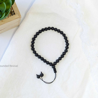 Lava Stone Tasbih Bracelet | Men's Misbaha - 33 Beads, 6mm