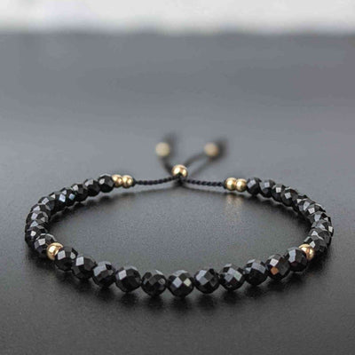 Black Spinel Silk Tasbih Bracelet, islamic_prayer_beads - Grounded Revival