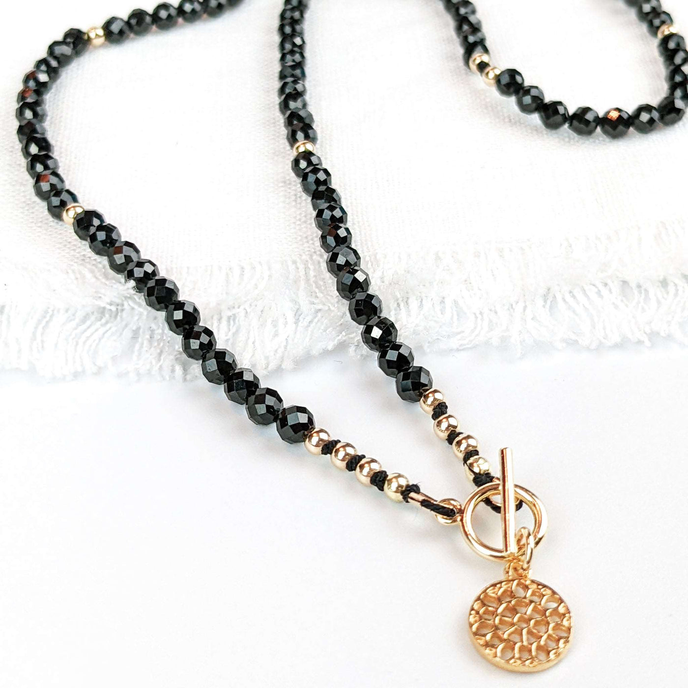 Black Spinel Silk Tasbih Necklace, islamic_prayer_beads - Grounded Revival