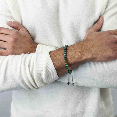 African Turquoise | Men's Tasbih Bracelet, islamic_prayer_beads - Grounded Revival