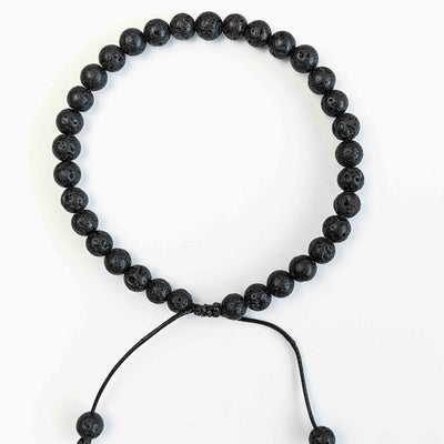 Lava Stone Men's Tasbih Bracelet, Islamic Prayer Beads