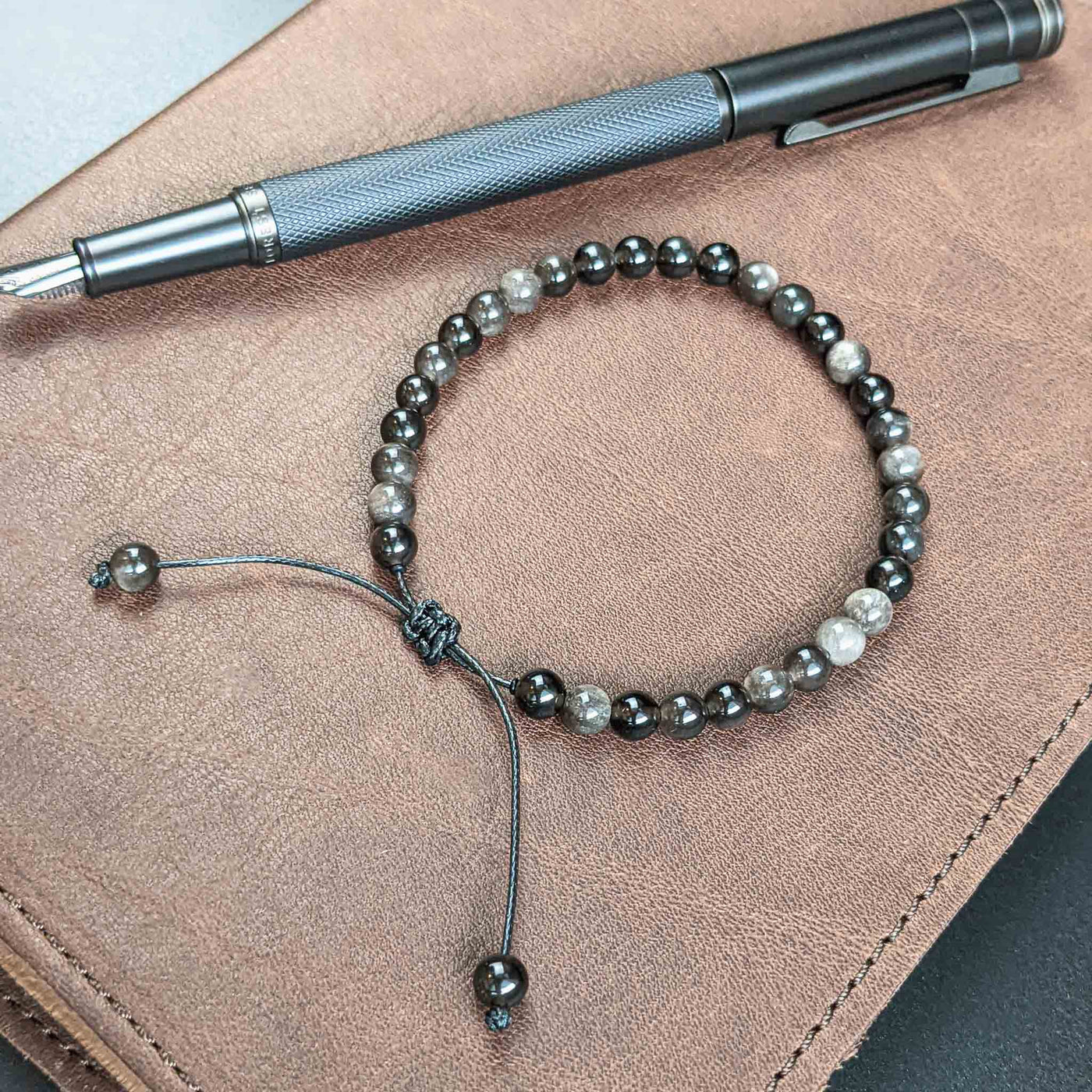 Silver Obsidian | Men's Tasbih Bracelet, islamic_prayer_beads - Grounded Revival