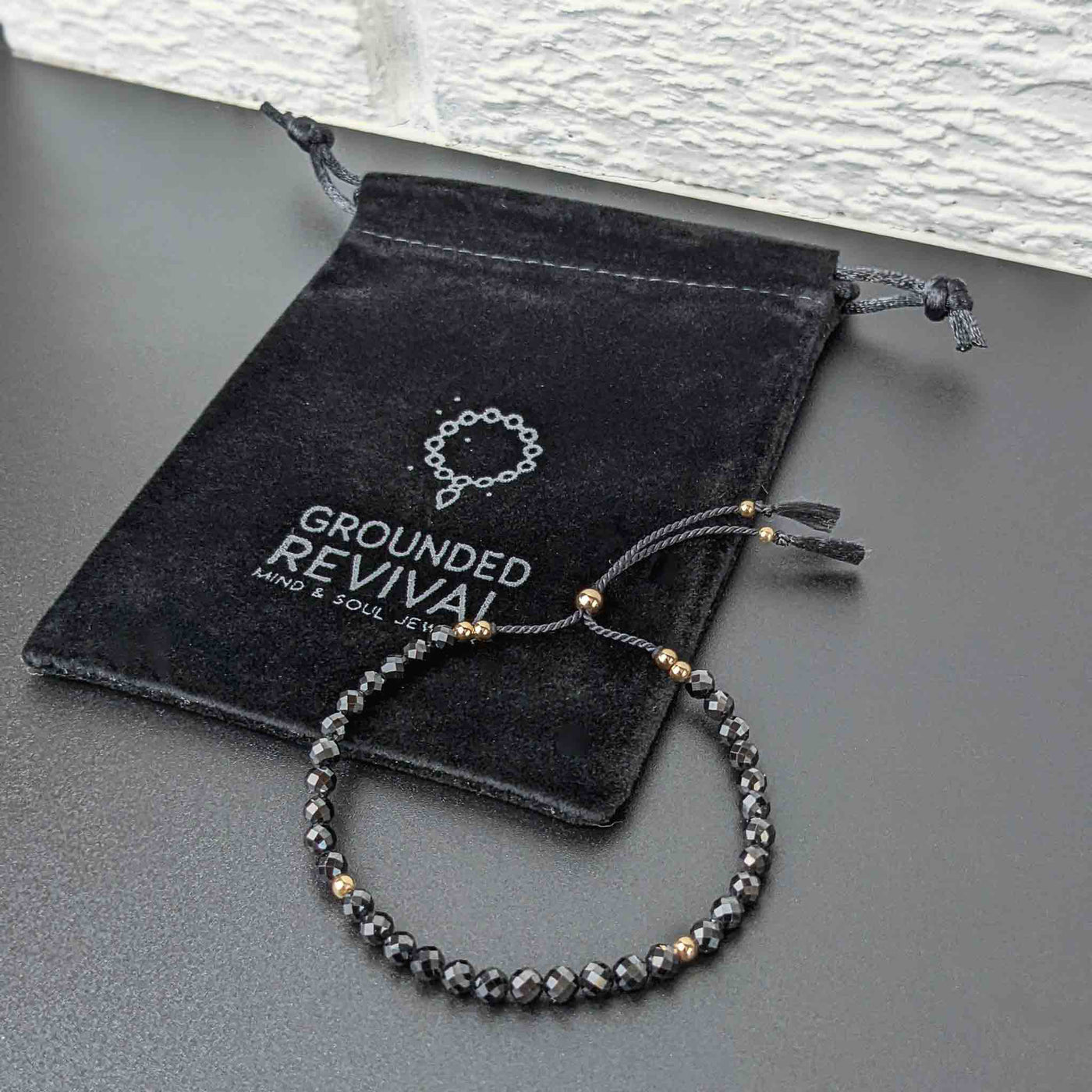 Black Spinel Silk Tasbih Bracelet, islamic_prayer_beads - Grounded Revival