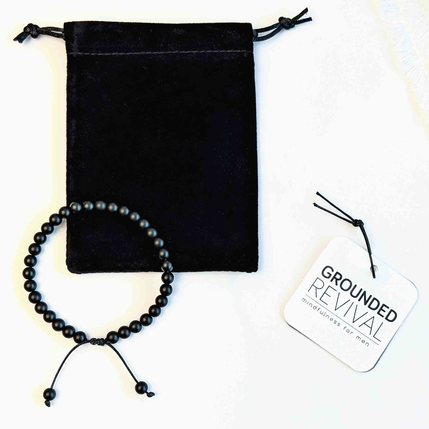 Black Onyx | Men's Tasbih Bracelet, islamic_prayer_beads - Grounded Revival