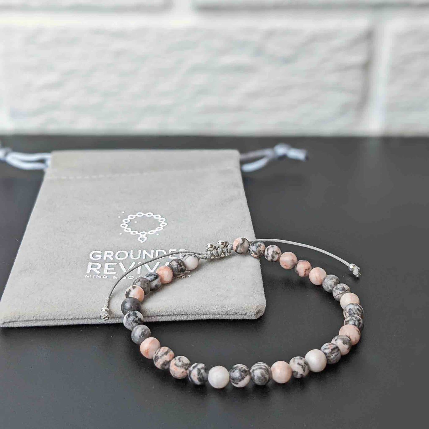 Pink Zebra Jasper Tasbih Bracelet, islamic_prayer_beads - Grounded Revival