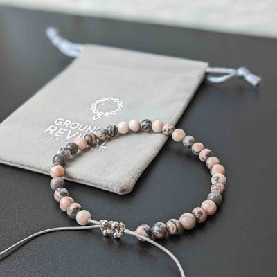 Pink Zebra Jasper Tasbih Bracelet, islamic_prayer_beads - Grounded Revival